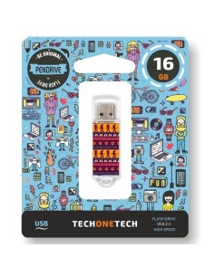 PENDRIVE TECH ONE TECH TRIBAL QUESTIONS 16GB USB 2.0 - Imagen 1
