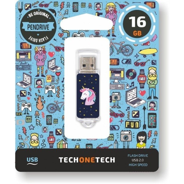 PENDRIVE TECH ONE TECH UNICORNIO DREAM 16GB - USB 2.0 - Imagen 1