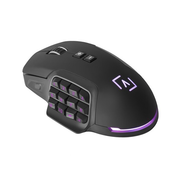 RATÓN GAMING AIM AIMM - 10000 DPI - BOTONERA LATERAL PERSONALIZABLE - PESOS EXTRAIBLES - ILUMINACIÓN RGB - SOFTWARE DE CONTROL -