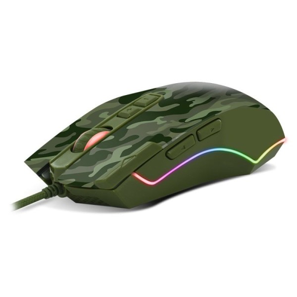 RATON SPIRIT OF GAMER ELITE-M50 ARMY EDITION - 500-4000DPI - 8 BOTONES - ILUMINACION LED RGB - CABLE USB 1.9M - Imagen 1