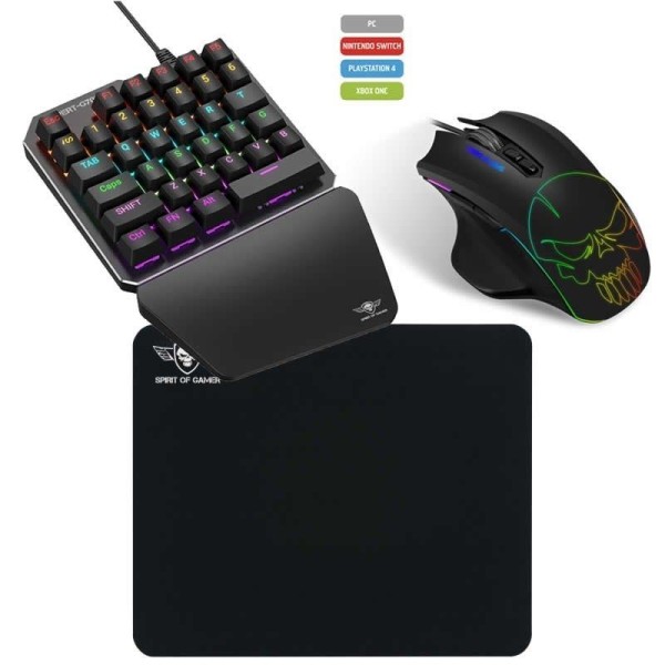 COMBO TECLADO Y RATON GAMING SPIRIT OF GAMER XPERT-G700 PARA CONSOLAS Y PC - 35 TECLAS SWITCHES MECÁNICOS - RATON XPERT-G700 320