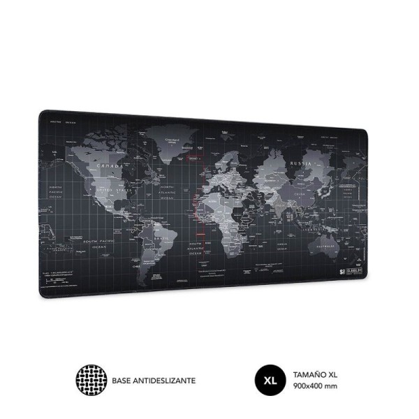 ALFOMBRILLA SUBBLIM 01PUW01 WORLD XL NEGRA - CAUCHO ANTIDESLIZANTE - DIMENSIONES 90*40*0.3CM - SUPERFICIE RESISTENTE AL AGUA - I