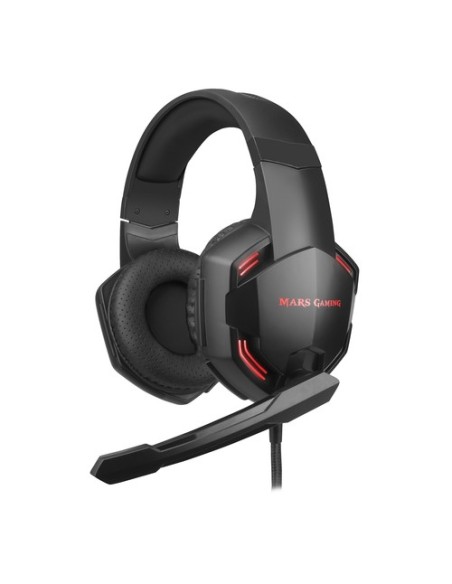AURICULARES MARS GAMING MHXPRO71 - 7.1 - DRIVERS SUPERBASS 50MM - MICRÓFONO PLEGABLE - ILUMINACIÓN LED ROJA - CABLE 200CM - USB 