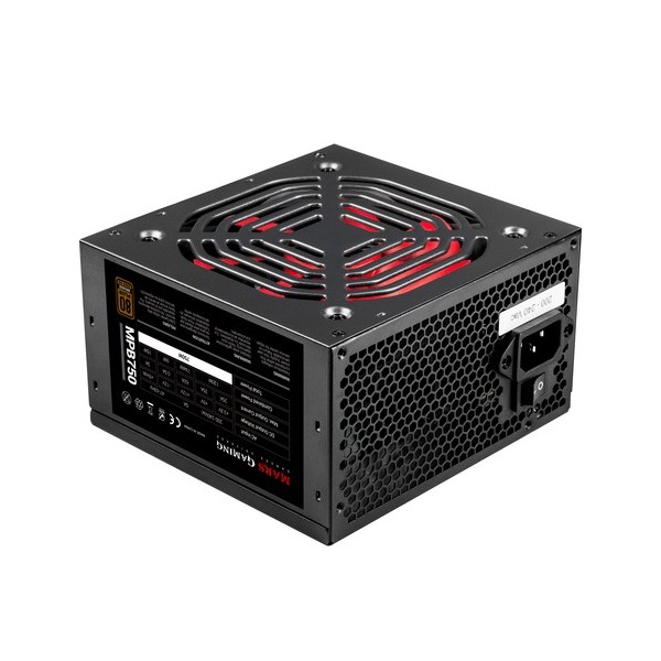 FUENTE DE ALIMENTACIÓN ATX MARS GAMING MPB750 - 750W - VENTILADOR 120MM - 10DB - EFICIENCIA 80 PLUS BRONZE 230V - NEGRA/ROJA - T