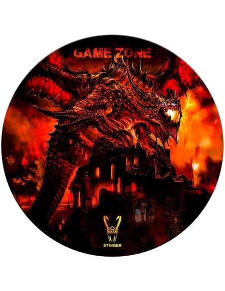 ALFOMBRA GAMING WOXTER STINGER FLOORPAD ROJA - DIÁMETRO 120CM - MICROFIBRA CON BASE CAUCHO - LAVABLE - Imagen 1