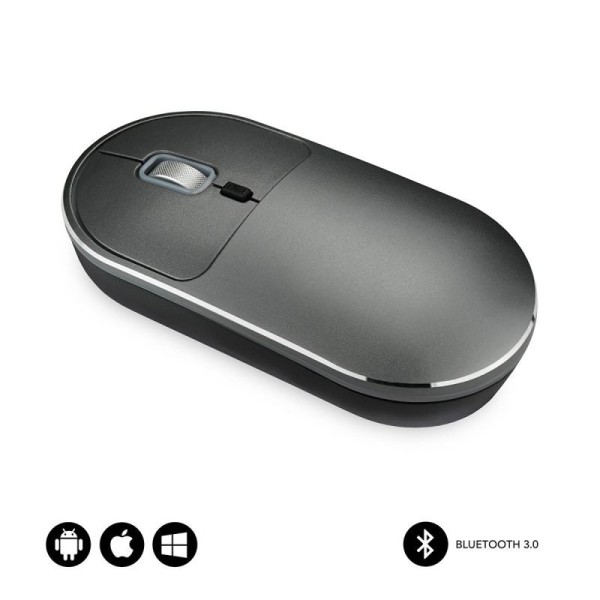 RATÓN BLUETOOTH SUBBLIM EXCELLENT 4EX0301 GRIS - BT3.0 - 800/1200/1600DPI - 4 BOTONES - ACABADO EN ALUMINIO - Imagen 1