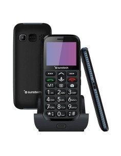 TELÉFONO MÓVIL SENIOR SUNSTECH CEL3BK - PANTALLA LCD 2.2'/5.59CM - AGENDA 300 CONTACTOS - CÁMARA TRASERA - FM - BT - LINTERNA - 
