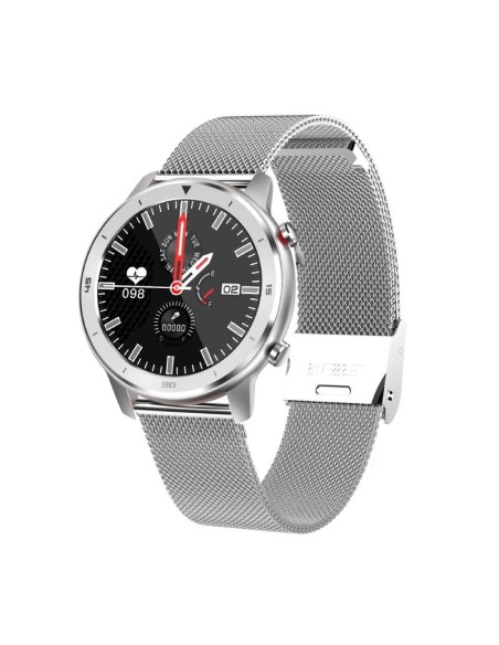 RELOJ INTELIGENTE INNJOO VOOM CLASSIC SILVER - PANTALLA 3.38CM - CUANTIFICADOR SALUD - NOTIFICACIONES - BAT.230MAH - COMPAT.ANDR