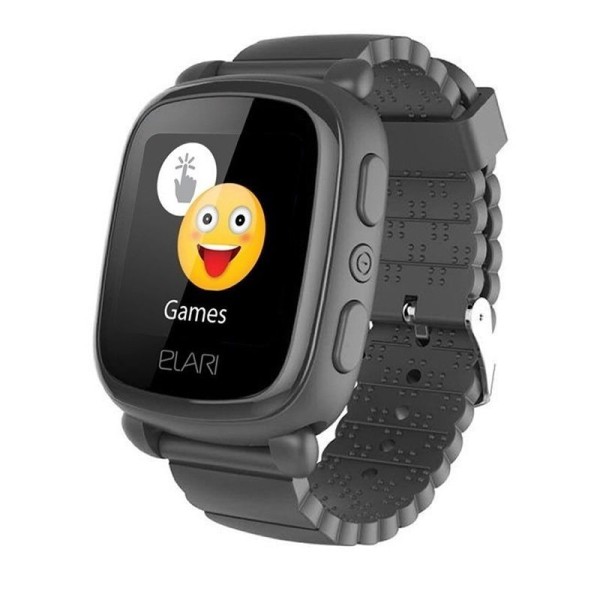 RELOJ INTELIGENTE CON LOCALIZADOR PARA NIÑOS ELARI KIDPHONE 2 NEGRO - PANTALLA TÁCTIL COLOR - GPS/LBS - COMUNICACIÓN BIDIRECCION