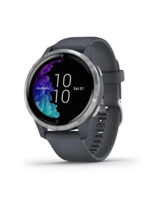 RELOJ DEPORTIVO CON GPS GARMIN VENU AZUL GRANITO/PLATA - BT - GARMIN PAY - NOTIFICACIONES - SALUD - MULTISPORT - ANDROID/IOS - I
