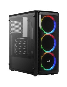 CAJA SEMITORRE AEROCOOL SI5200RGB - USB 3.0/2*USB 2.0 - 3*VENTILADORES RGB INCLUIDOS - SOPORTA REFRIGERACIÓN LÍQUIDA - ATX/MICRO