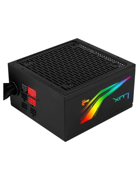 FUENTE ALIMENTACIÓN AEROCOOL LUX RGB 650M - 600W - VENTILADOR 12CM - EFICIENCIA BRONZE EU 80PLUS - 13 EFECTOS ILUMINACIÓN - Imag
