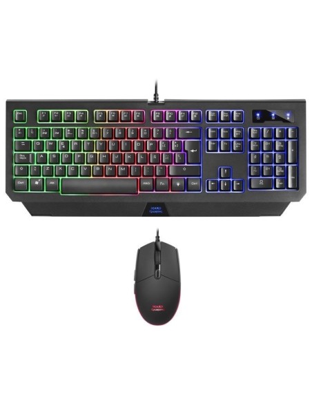 PACK MARS GAMING MCP100 - TECLADO CON TECNOLOGÍA H-MECHANICAL RED - RATÓN 3200 DPI SWITCHES HUANO - ILUMINACIÓN RGB FLOW/RAINBOW