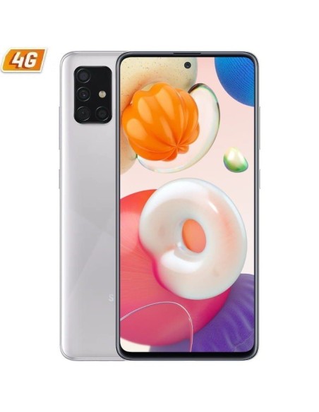 SMARTPHONE MÓVIL SAMSUNG GALAXY A51 METALLIC SILVER - 6.5'/16.5CM - CAM (48+12+5+5)/32MP - OC - 128GB - 4GB RAM - ANDROID - 4G -
