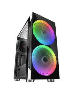 CAJA SEMITORRE MARS GAMING MC9 WHITE - USB3.0 - 2*USB2.0 - HD AUDIO+MIC - 2 VENTILADORES RGB 200MM - VENTANA LATERAL + FRONTAL C