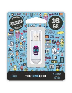 PENDRIVE TECH ONE TECH CALAVERA MAYA 16GB USB 2.0 - Imagen 1