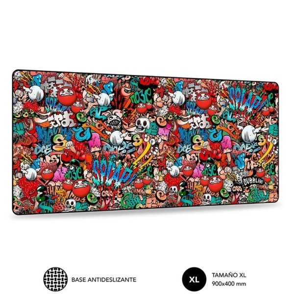 Alfombrilla Subblim 01PUW02 Graffiti XL/ 900 x 400 x 3 mm - Imagen 1