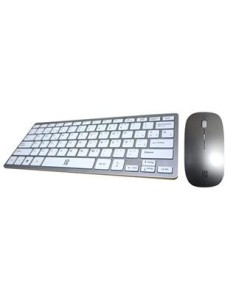 TECLADO Y RATON USB PRIMUX C100 SLIM PLATA - Imagen 1