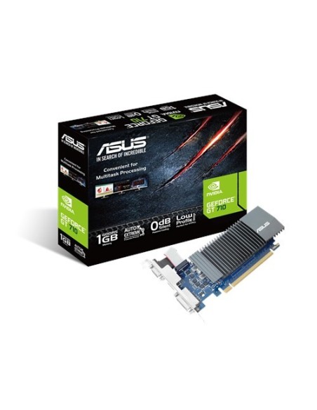 Tarjeta Gráfica Asus GeForce GT 710/ 1GB GDDR5/ Perfil Bajo - Imagen 1