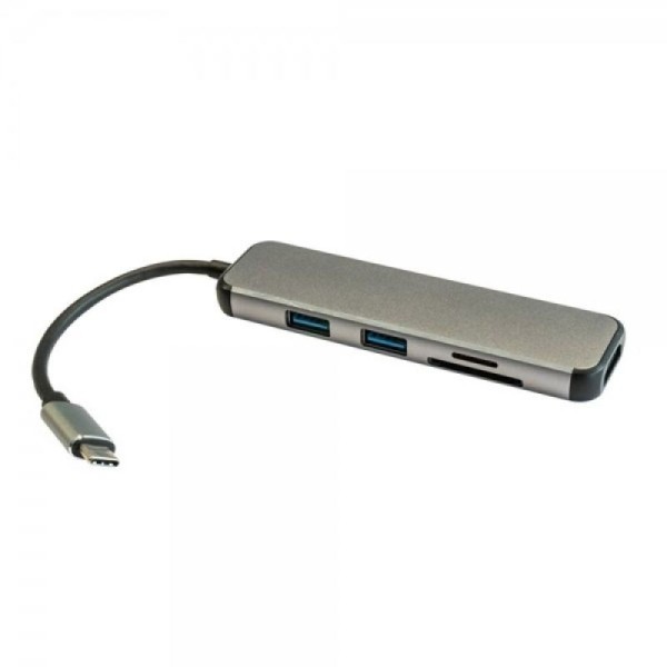 Hub USB 3GO HUB2UCRH/ 2 Puertos USB 3.0/ 1 HDMI/ Gris - Imagen 1