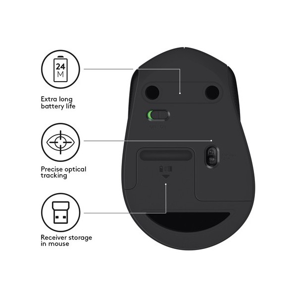 Ratón Inalámbrico Logitech Silent Plus M330/ Hasta 1000 DPI - Imagen 6