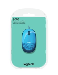 Ratón Logitech M105/ Hasta 1000 DPI/ Azul - Imagen 1 2