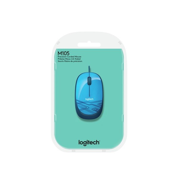 Ratón Logitech M105/ Hasta 1000 DPI/ Azul - Imagen 2