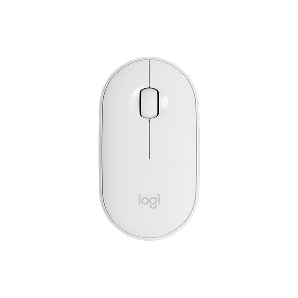 Ratón Inalámbrico por Bluetooth/ 2,4GHz Logitech Pebble M350/ Hasta 1000 DPI/ Blanco Crudo - Imagen 1