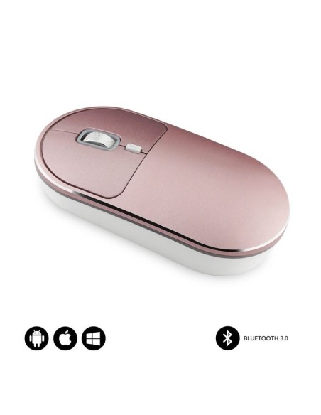 RATÓN BLUETOOTH SUBBLIM EXCELLENT 4EX0303 ROSA - BT3.0 - 800/1200/1600DPI - 4 BOTONES - ACABADO EN ALUMINIO