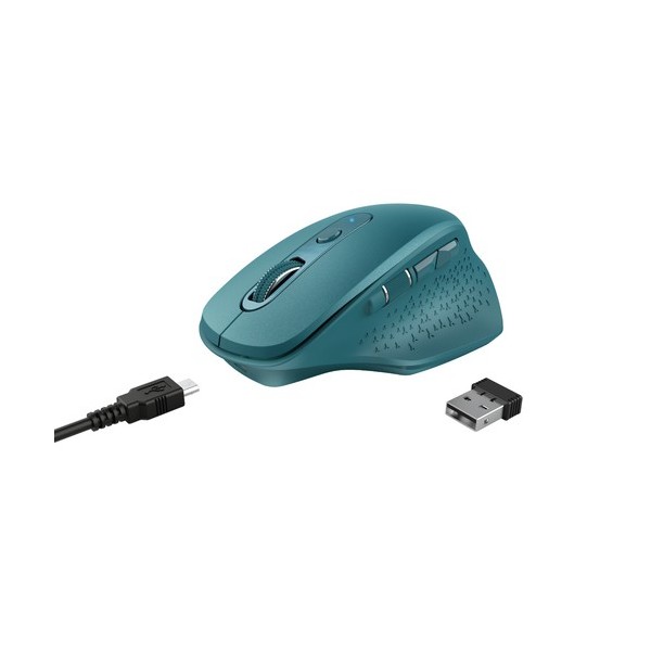 Ratón Ergonómico Inalámbrico Trust Ozaa/ Hasta 2400 DPI/ Azul - Imagen 1
