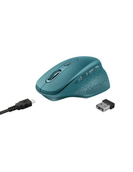 Ratón Ergonómico Inalámbrico Trust Ozaa/ Hasta 2400 DPI/ Azul - Imagen 1
