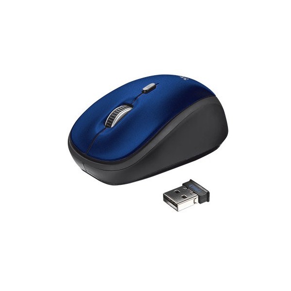 Ratón Mini Inalámbrico Trust YVI/ Hasta 1600 DPI/ Azul - Imagen 1