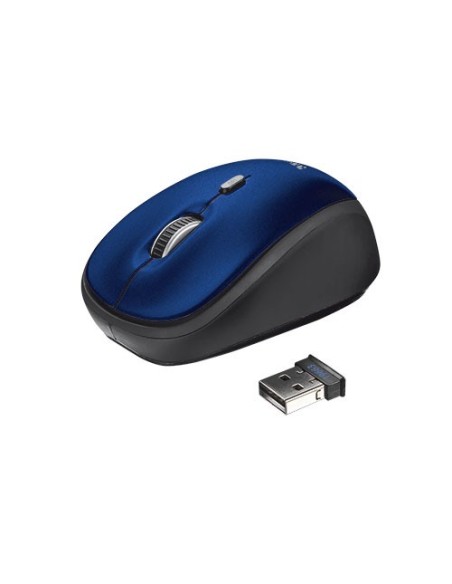 Ratón Mini Inalámbrico Trust YVI/ Hasta 1600 DPI/ Azul - Imagen 1