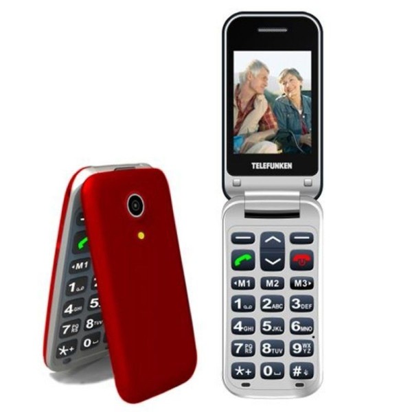 Teléfono Móvil Telefunken TM 210 para Personas Mayores/ Rojo Izy - Imagen 1