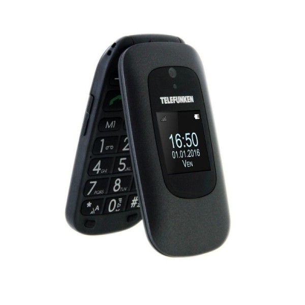 Teléfono Móvil Telefunken TM 250 para Personas Mayores/ Negro Izy - Imagen 1