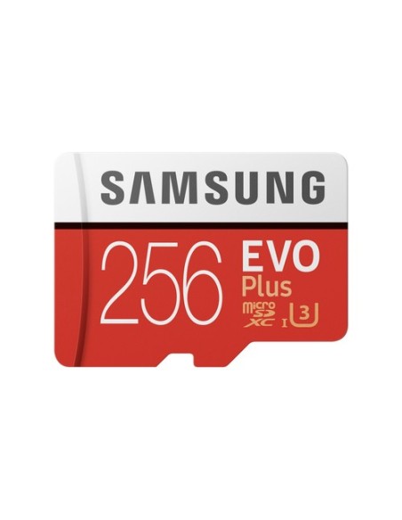 Tarjeta de Memoria Samsung EVO Plus 256GB microSD XC con Adaptador/ Clase 10/ 100MBs - Imagen 1