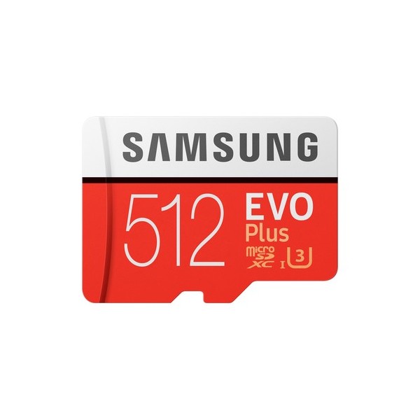 Tarjeta de Memoria Samsung EVO Plus 512GB microSD XC con Adaptador/ Clase 10/ 100MBs - Imagen 1