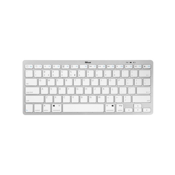 Teclado Compacto Inalámbrico por Bluetooth Trust Nado/ Blanco - Imagen 1