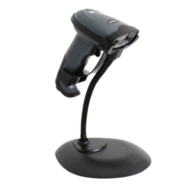 LECTOR DE CÓDIGOS DE BARRAS POSIFLEX LS-3000UN - 1D - LÁSER VISIBLE 650NM - INDICADOR LED Y TIMBRE - USB - CON PEANA