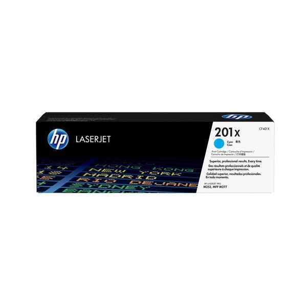 Tóner Original HP nº201X XL Alta Capacidad/ Cian - Imagen 1