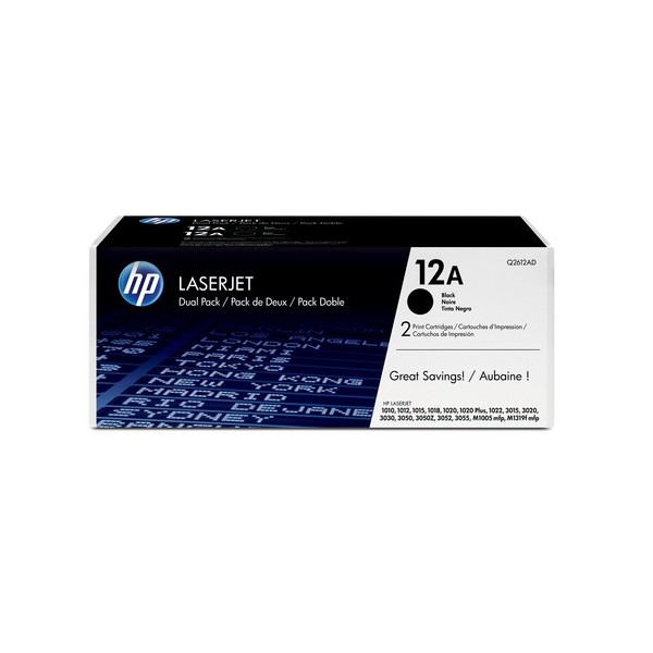 Tóner Original HP nº12A Multipack/ 2x Negro - Imagen 1