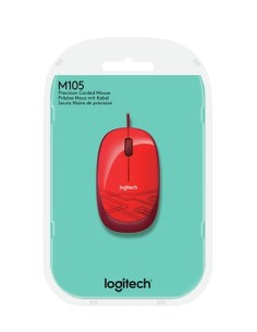Ratón Logitech M105/ Hasta 1000 DPI/ Rojo - Imagen 1 2
