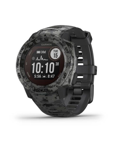 Smartwatch Garmin Instinct Solar/ Notificaciones/ Frecuencia Cardíaca/ GPS/ Camo Grafito - Imagen 1