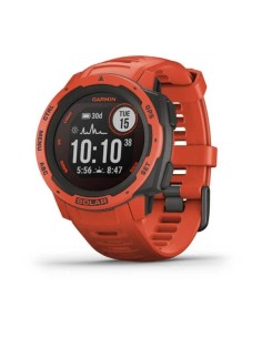Smartwatch Garmin Instinct Solar/ Notificaciones/ Frecuencia Cardíaca/ GPS/ Rojo - Imagen 1