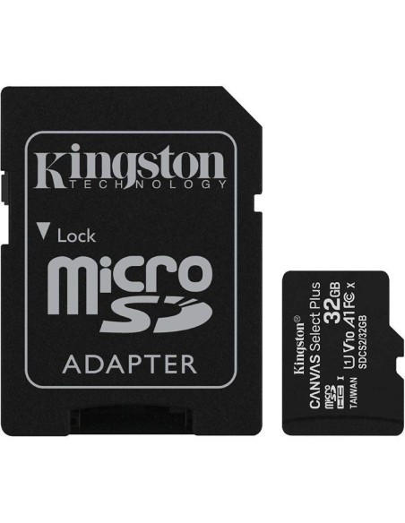 Tarjeta de Memoria Kingston CANVAS Select Plus 32GB microSD HC con Adaptador/ Clase 10/ 100MBs - Imagen 1