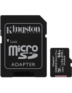 Tarjeta de Memoria Kingston CANVAS Select Plus 64GB microSD XC con Adaptador/ Clase 10/ 100MBs - Imagen 1