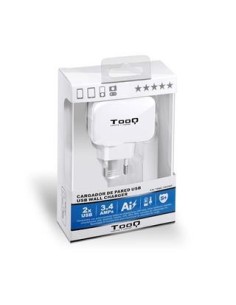CARGADOR DE PARED 2xUSB TOOQ TQWC-1S02 BLANCO - Imagen 1