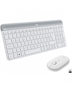 Teclado y Ratón Inalámbricos Logitech Slim Combo MK470/ Blanco - Imagen 1
