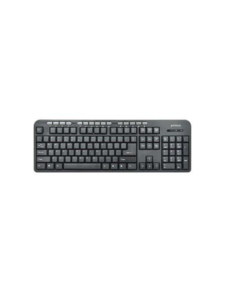TECLADO MULTIMEDIA USB PRIMUX KM1 NEGRO - Imagen 1
