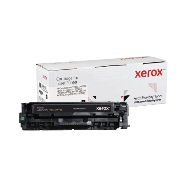 Tóner Xerox 006R03821 compatible con HP CC530A/ CRG-118BK/ GPR-44BK/ 3500 páginas/ Negro - Imagen 1